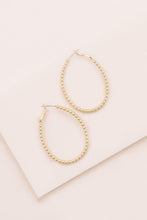 Load image into Gallery viewer, Beaded Oval Hoop Earrings
