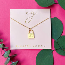 Load image into Gallery viewer, Scripted Notes Locket Initial Necklace
