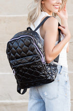 Load image into Gallery viewer, Jade Metallic Puffer Backpack
