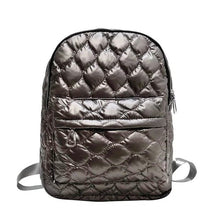 Load image into Gallery viewer, Jade Metallic Puffer Backpack
