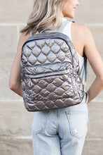 Load image into Gallery viewer, Jade Metallic Puffer Backpack
