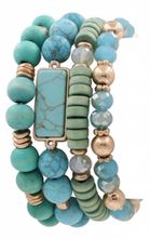 Load image into Gallery viewer, Turquoise Semi Presious Stone Bracelet
